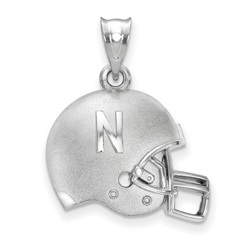 University of Nebraska Cornhuskers Sterling Silver Football Helmet Logo Pendant