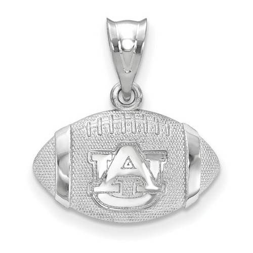 Auburn University Tigers 3D Football Helmet Logo Pendant in Sterling Silver